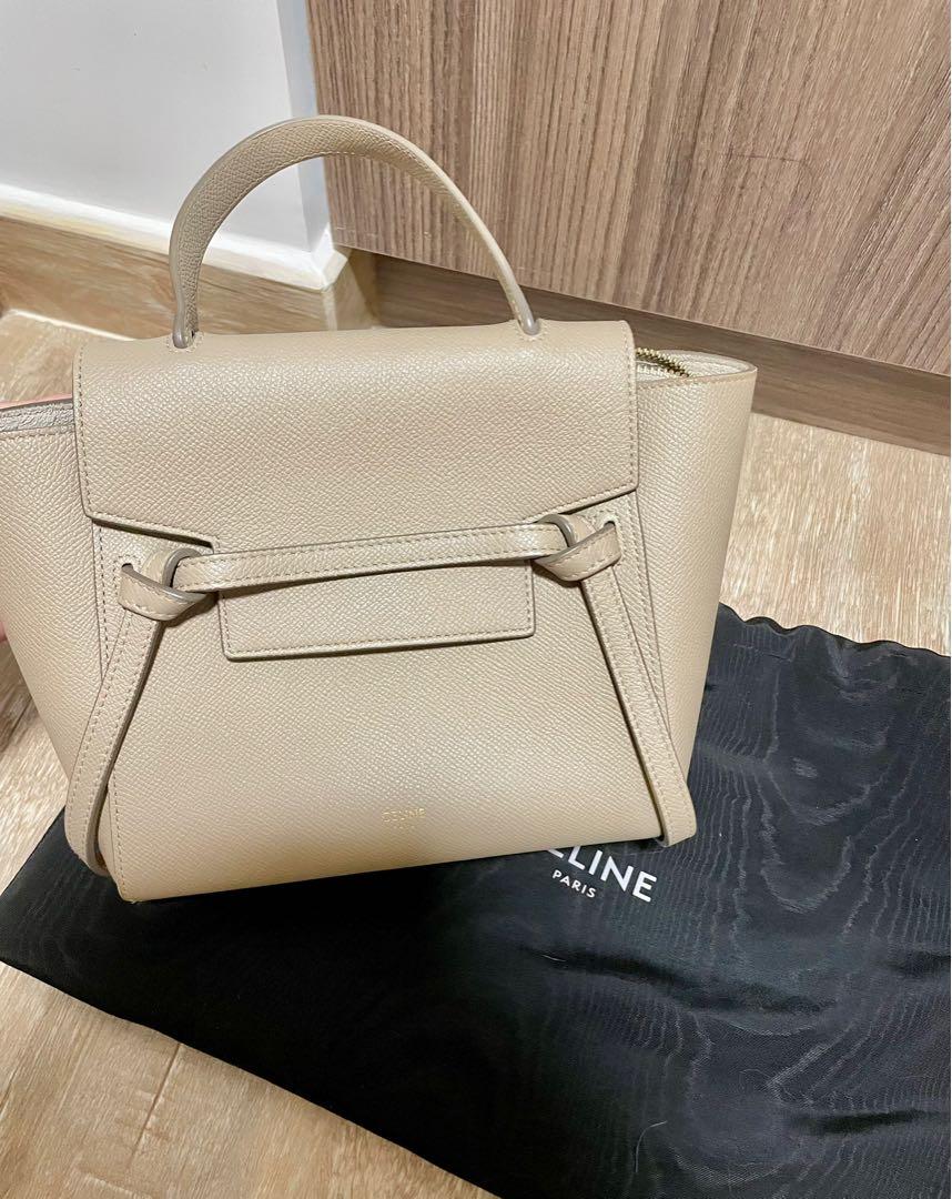 Celine nano belt deals bag light taupe