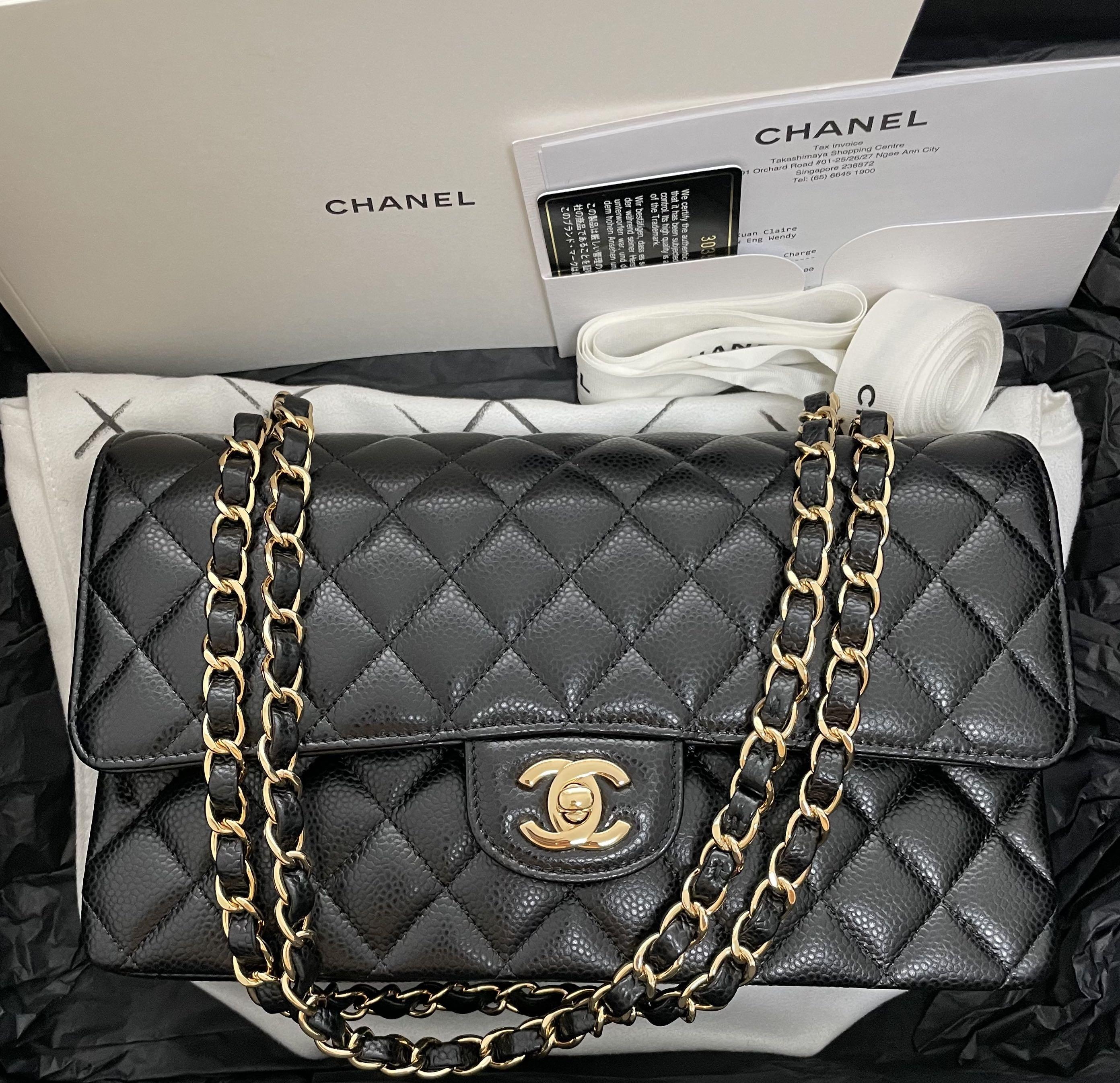 Chanel Classic Flap Medium, Caviar with Gold Hardware, Luxury