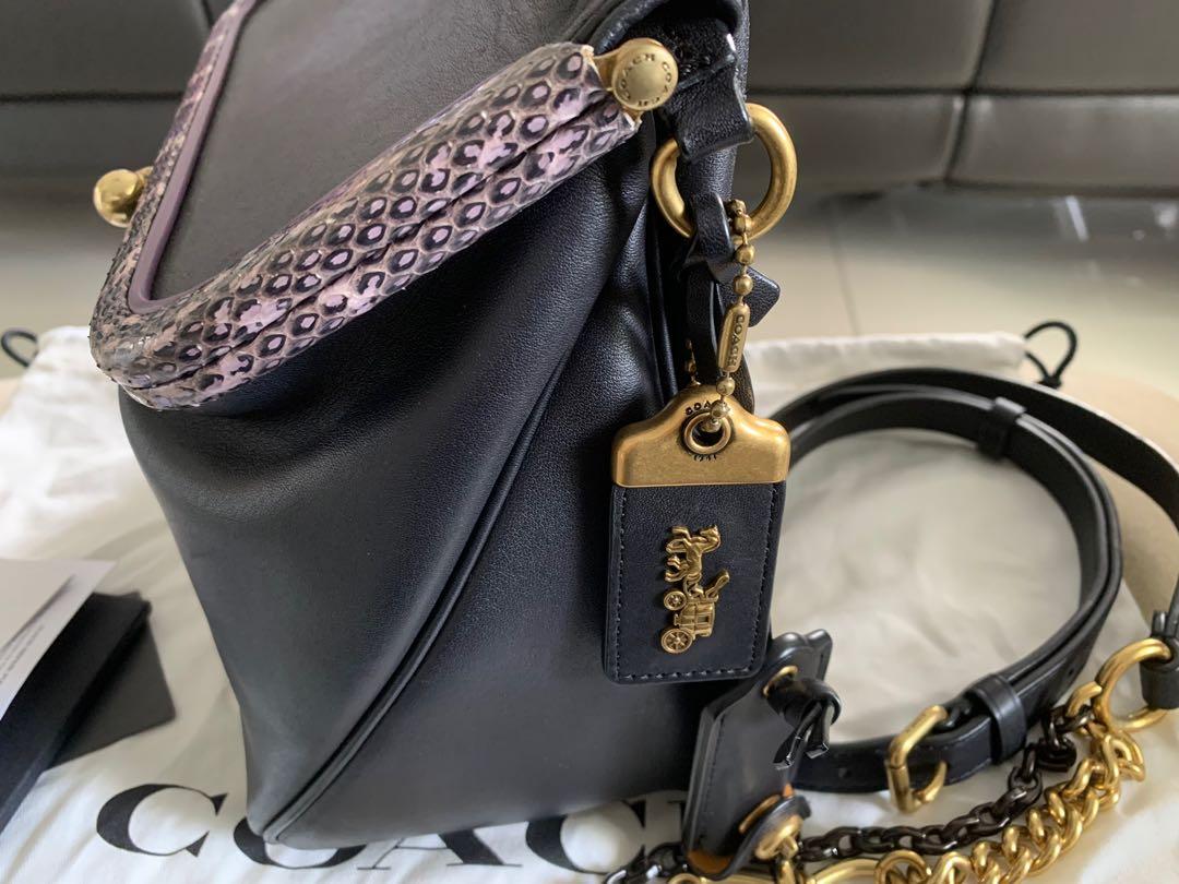 Coach Rider Bag 24 With Snakeskin Detail