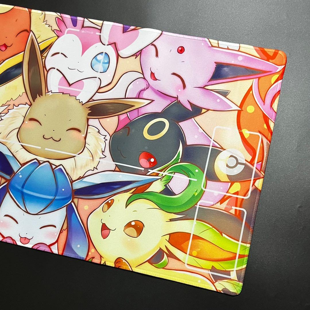 Eeveelution TCG Playmat Pokemon PTCG Card Game Desk Mat Pad Eevee