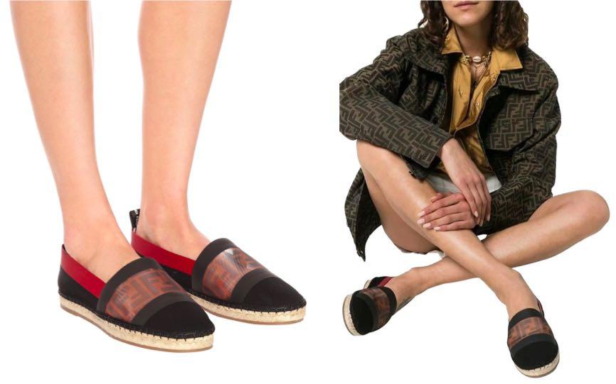 Fendi mesh espadrilles sale