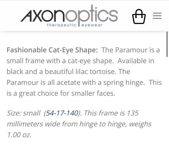 FL41 Lense Axon Optics Therapeutic Eyewear Migraine Glasses, Women's