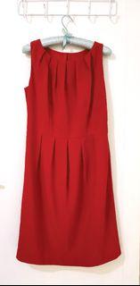 Gaun pesta / Dress merah / Baju kantor