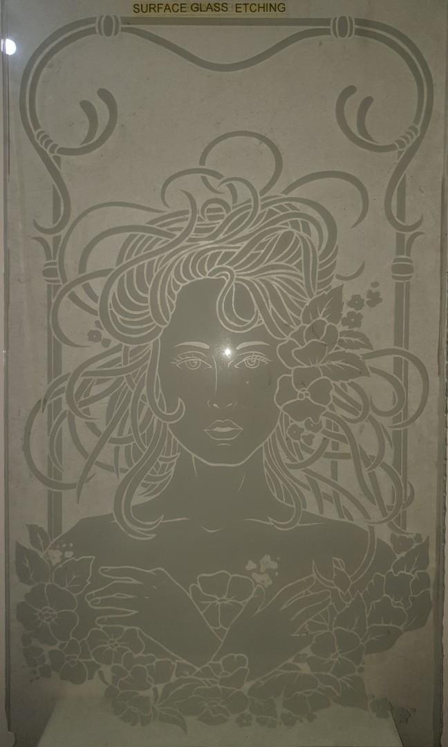 Glass Etching (Category: Construction & Building Materials) located in Las Pinas. Submitted by abcjulia (Listing ID 1125144659, Image 1). Description: Glads etching for House design. 📩 0927-4572552.