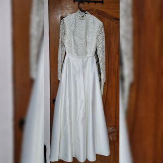 High Neck Laced Jumpsuit with Detachable Skirt