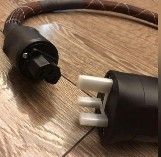 HighEnd Power Cord UK3pin (western electric NOS solid core cable