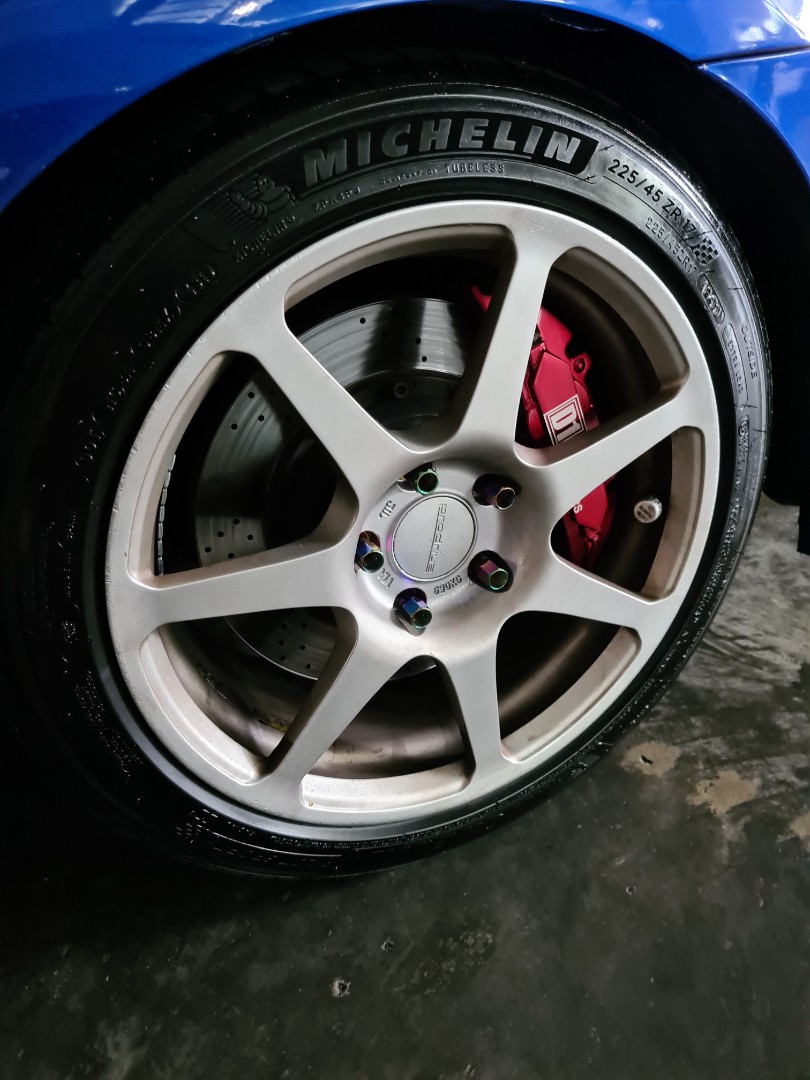 Honda Civic FD Prodrive 17 inch Rims & Tyres, Car Accessories, Tyres