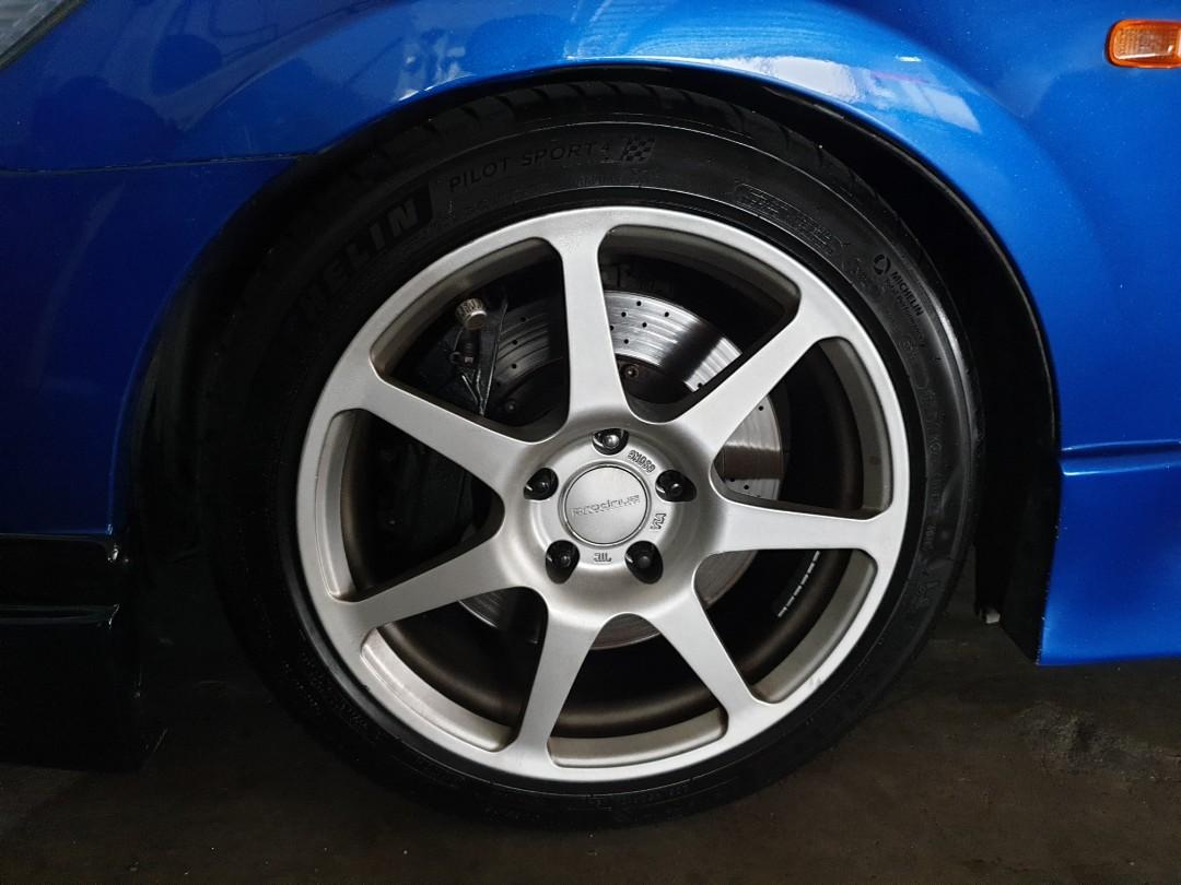 Honda Civic FD Prodrive 17 inch Rims & Tyres, Car Accessories, Tyres