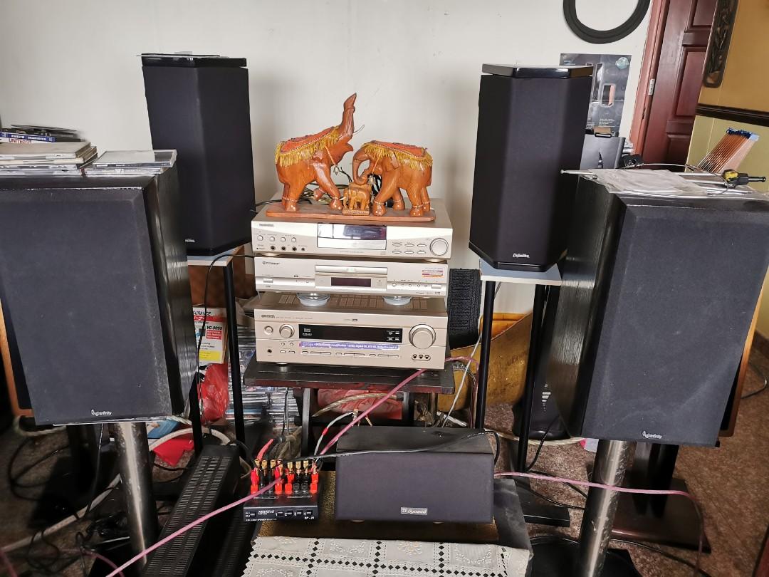 Speakers with Silver Metal stand 