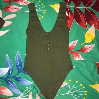Intimate Free people olive green bodysuit