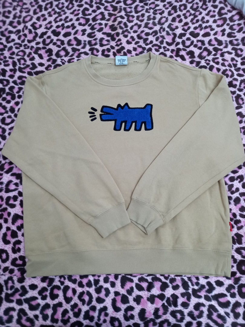 purple keith haring sweatshirt