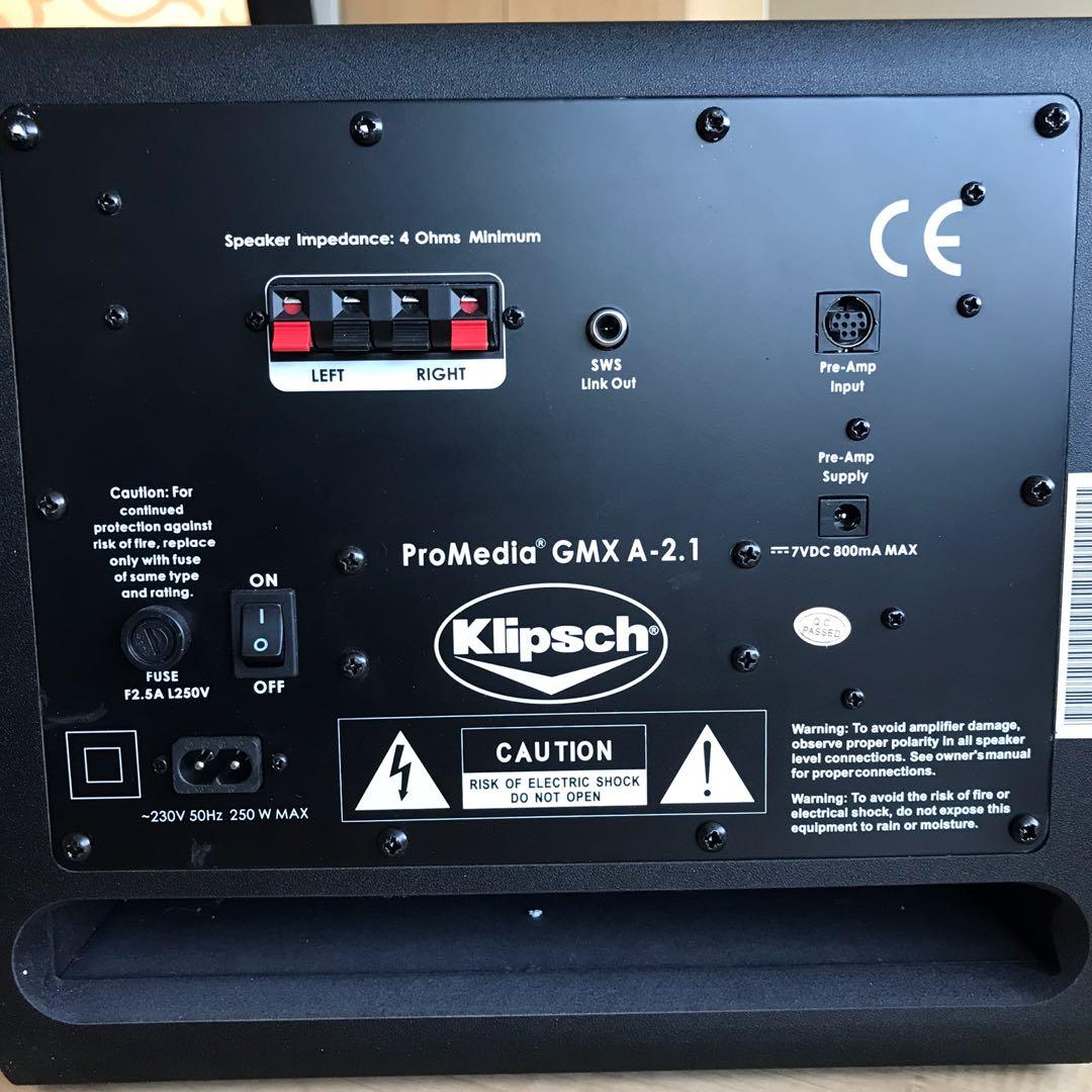 Klipsch Promedia GMX A2.1 Computer Speaker System, Audio, Soundbars