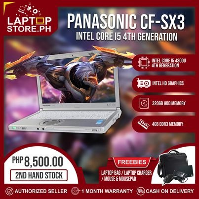 Laptop Panasonic CF-SX3 Intel Core i5 4th Generation 4300U 4GB