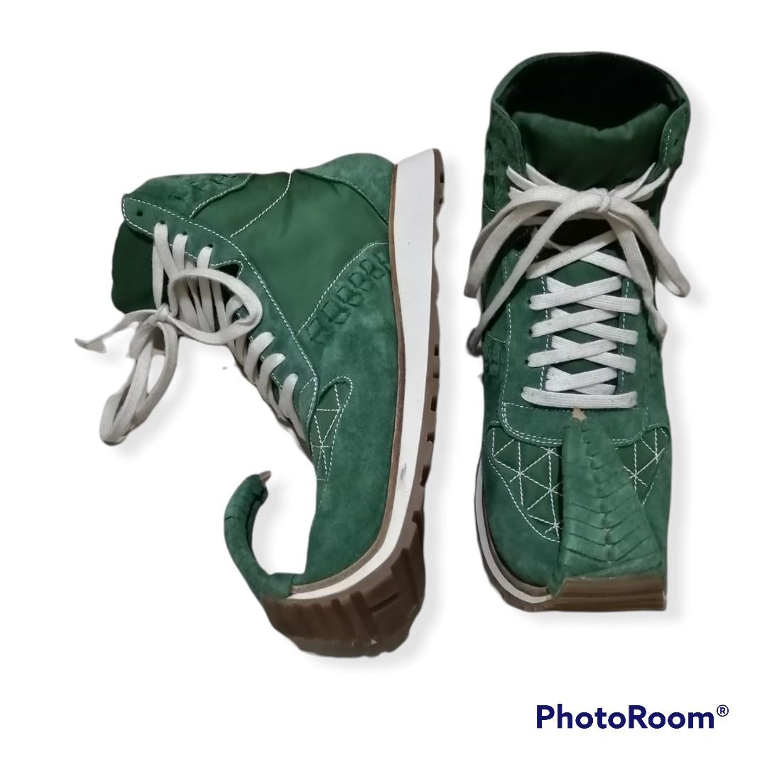 Loewe babouche inspired dinosaur sneakers green