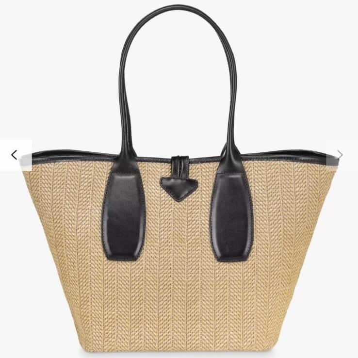Longchamp Roseau straw shoulder bag, Women's Fashion, Bags & Wallets, Shoulder Bags on Carousell