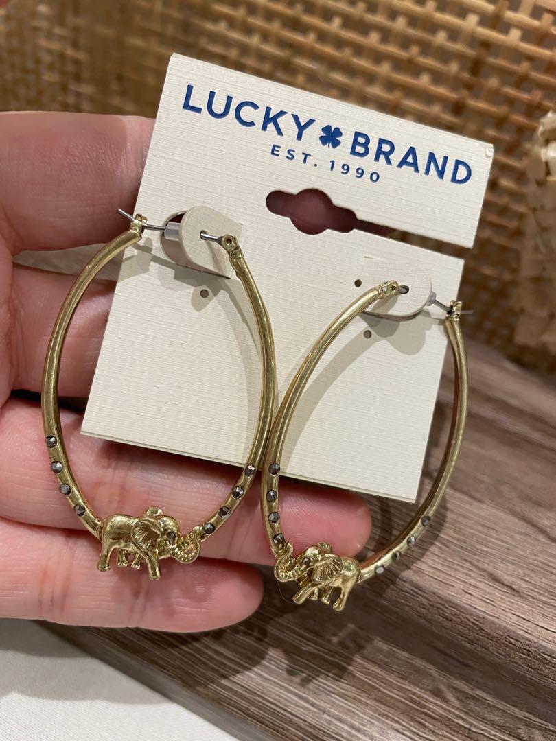 Lucky brand silver hoop earrings top