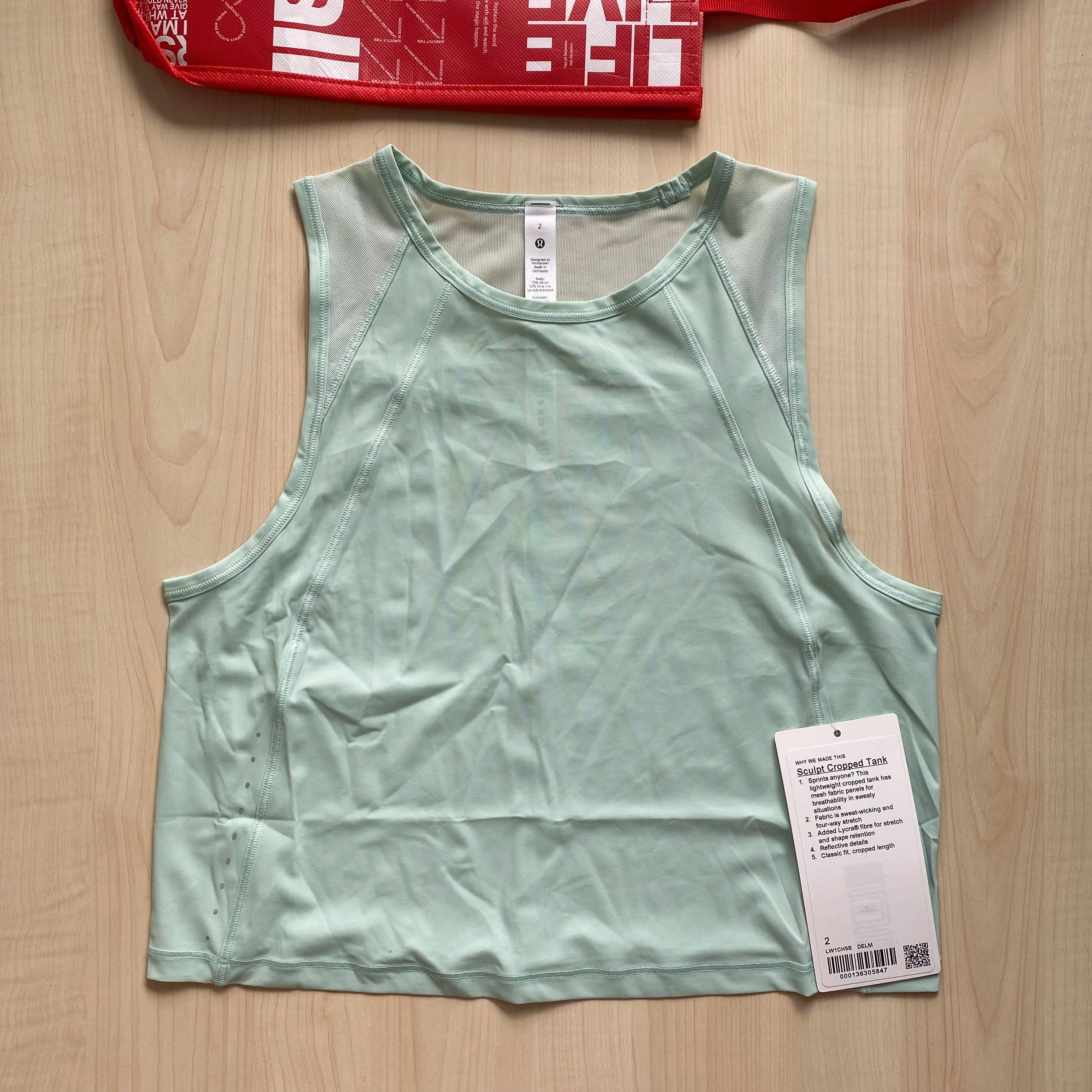 Lululemon NWT Sculpt Tank Cropped - Symphony Blue, Women's Fashion,  Activewear on Carousell
