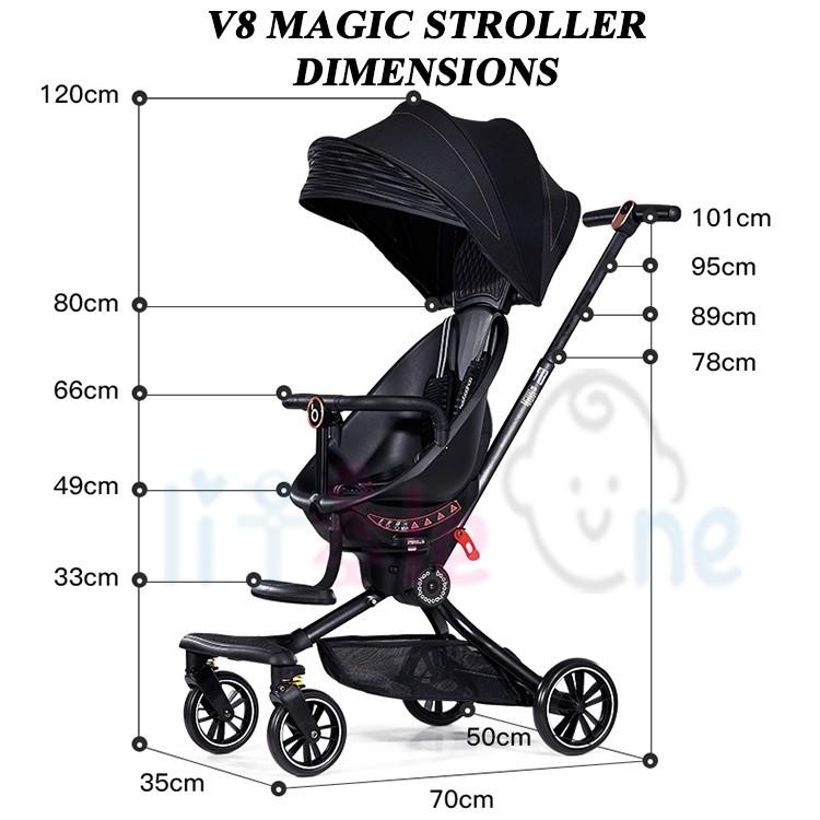 Magic Stroller V8 Ultralight Foldable 2 Way Facing, Babies & Kids