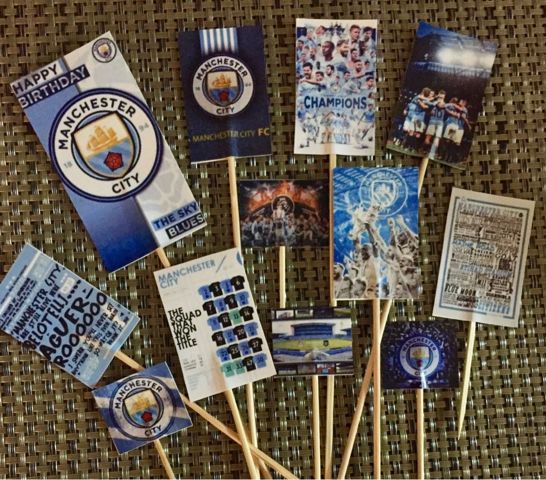 Manchester City Cake Toppers, Hobbies & Toys, Stationery & Craft