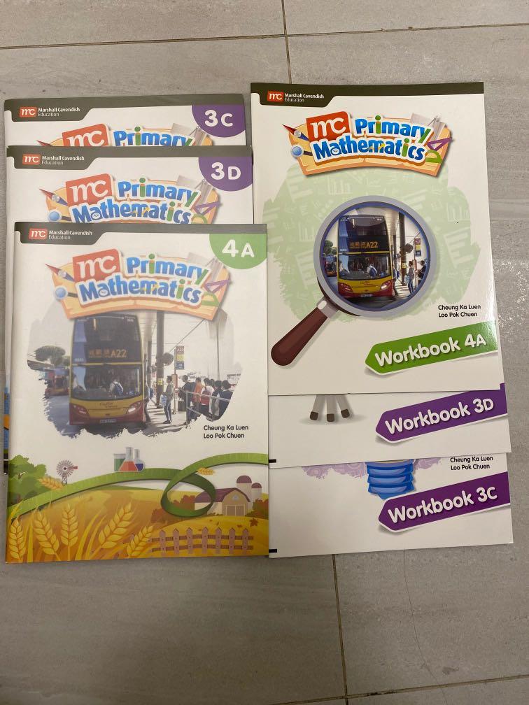 Workbook Redline 3 Lösungen MC Primary Mathematics 3C / 3D / 4A + workbook, 興趣及遊戲, 書本 & 文具, 教科書