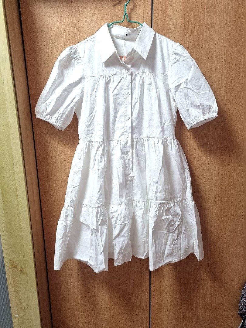 Mfw Gwen Shirt Smock Dress in White ...