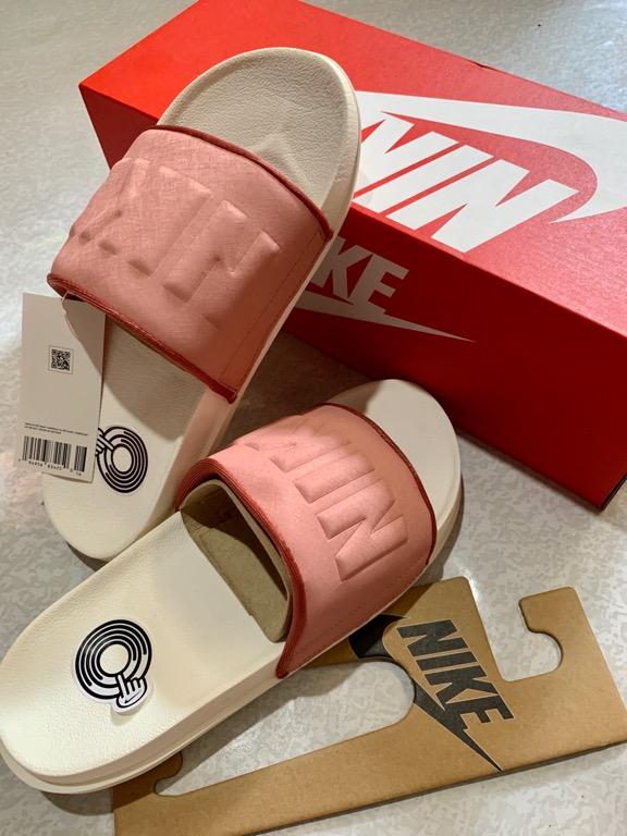 Nike slides womens pink deals