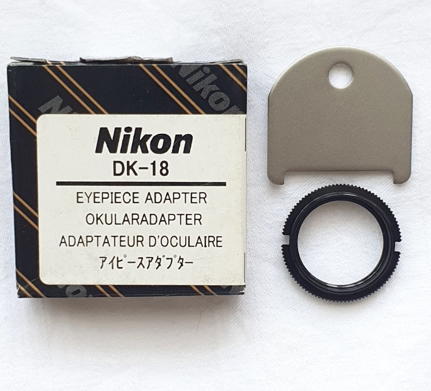 Nikon DK-18 Adapter Ring - 18mm to 22mm Round DSLR Eyepiece, Photography,  Lens  Kits on Carousell