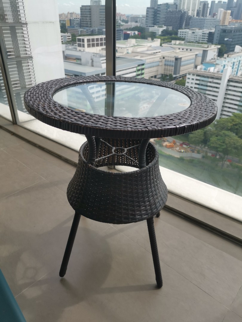 Outdoor table glass top, Furniture & Home Living, Furniture, Tables