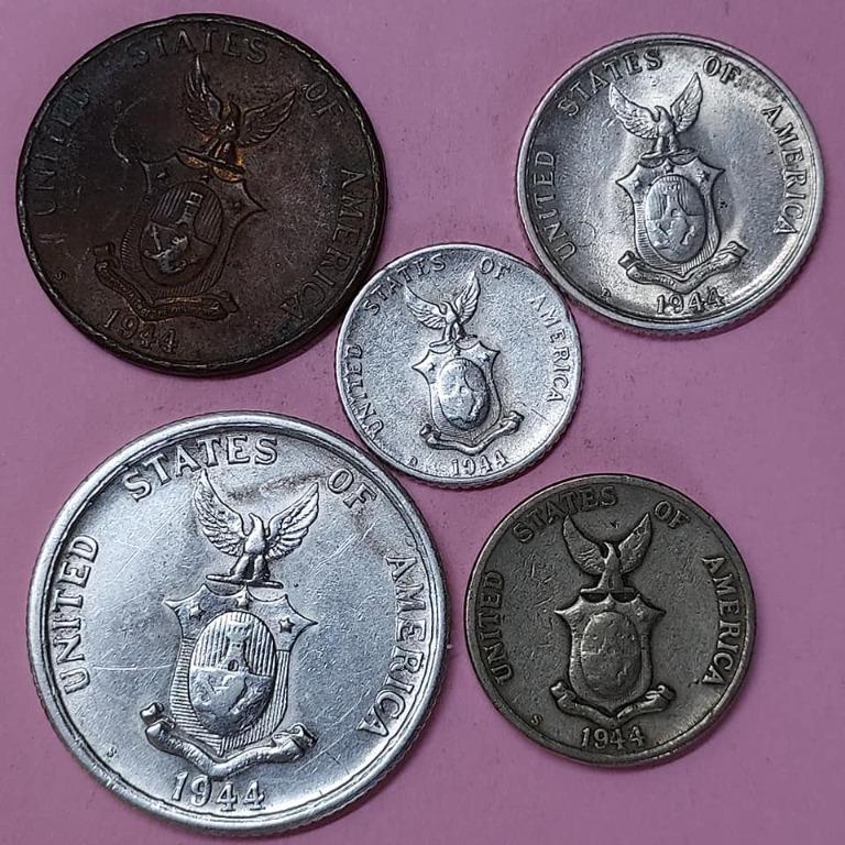 Philippines 50 Cents 1944 Set 5 pcs - 146 (Category: Currency) located in Muntinlupa City. Submitted by coinsellor (Listing ID 1125192032, Image 2). Description: For Sale: Philippines 50 Cents 1944 Set 5 pcs - 146 Payment thru Gcash or Bank transfer Add 150 pesos for shipping Please call or txt SMART: 09284419334.