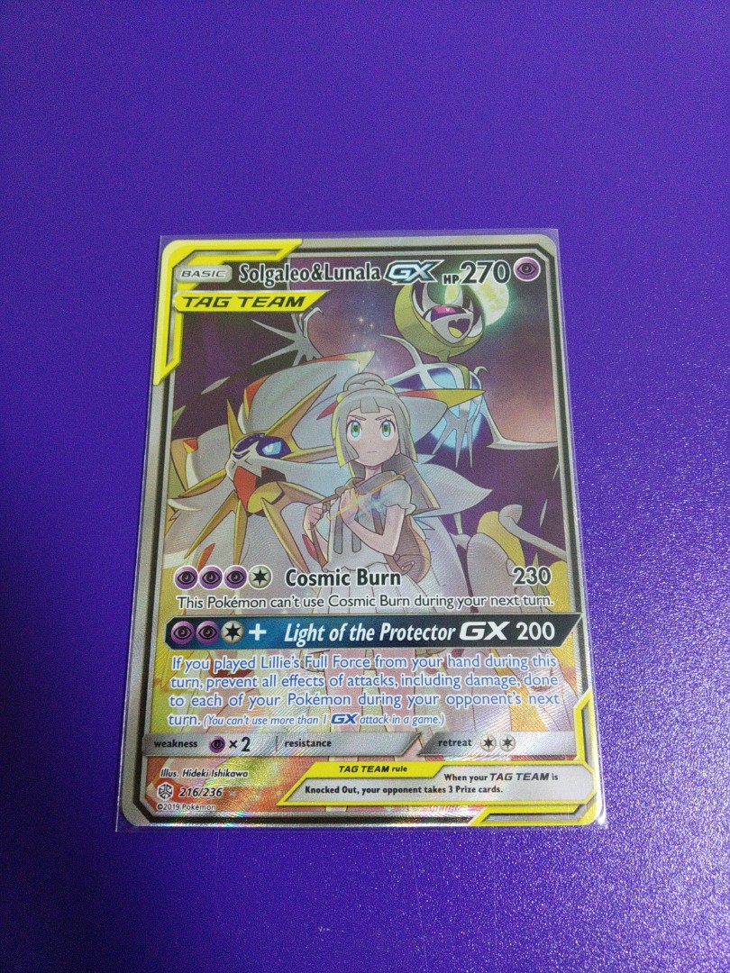 Pokemon TCG Solgaleo & Lunala Tag Team GX Full Art Ultra Rare SM