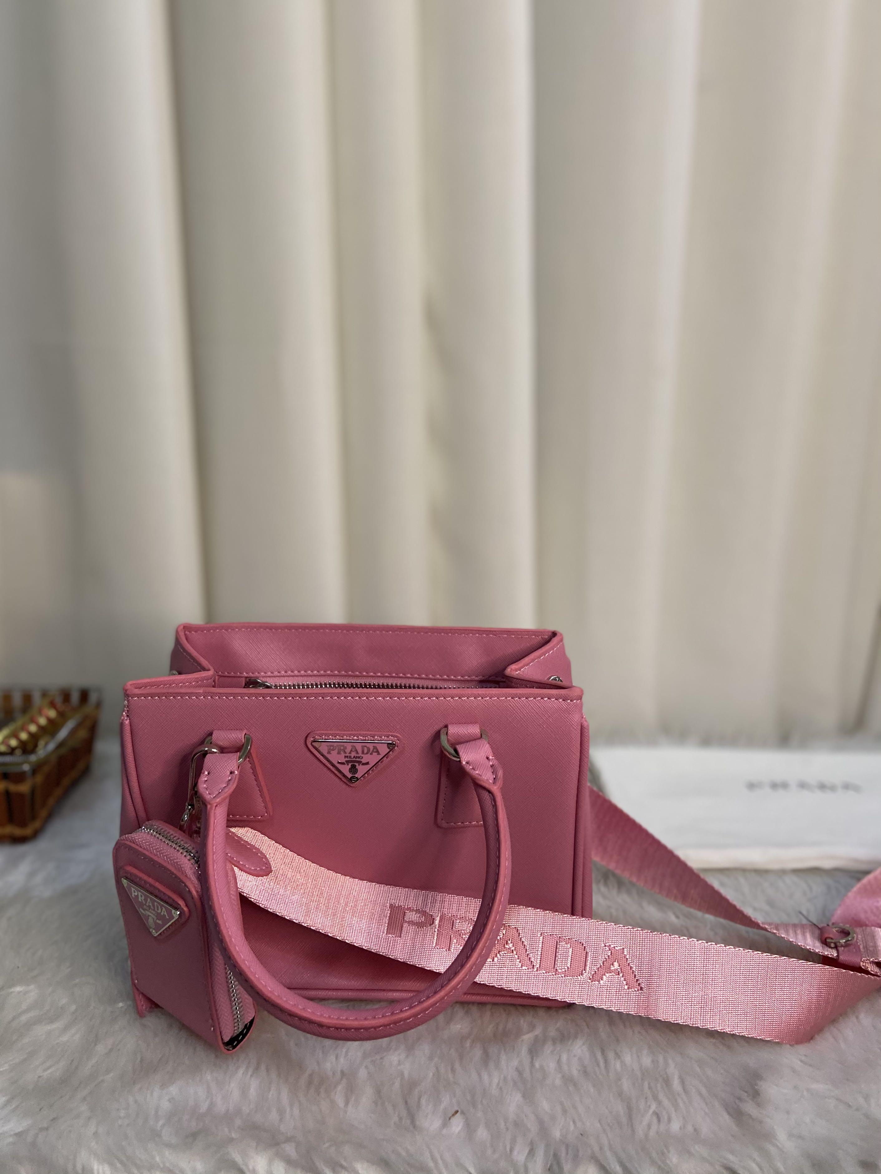 Prada mini galleria pink saffiano leather from japan ??, Luxury, Bags &  Wallets on Carousell
