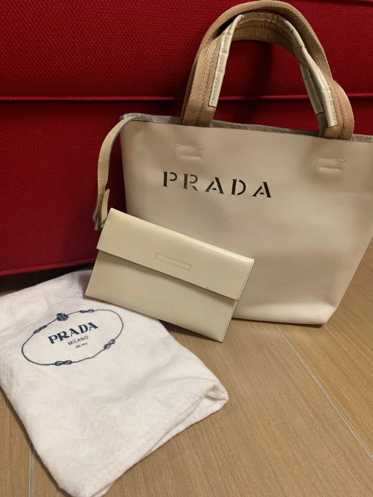 Prada vintage white tote