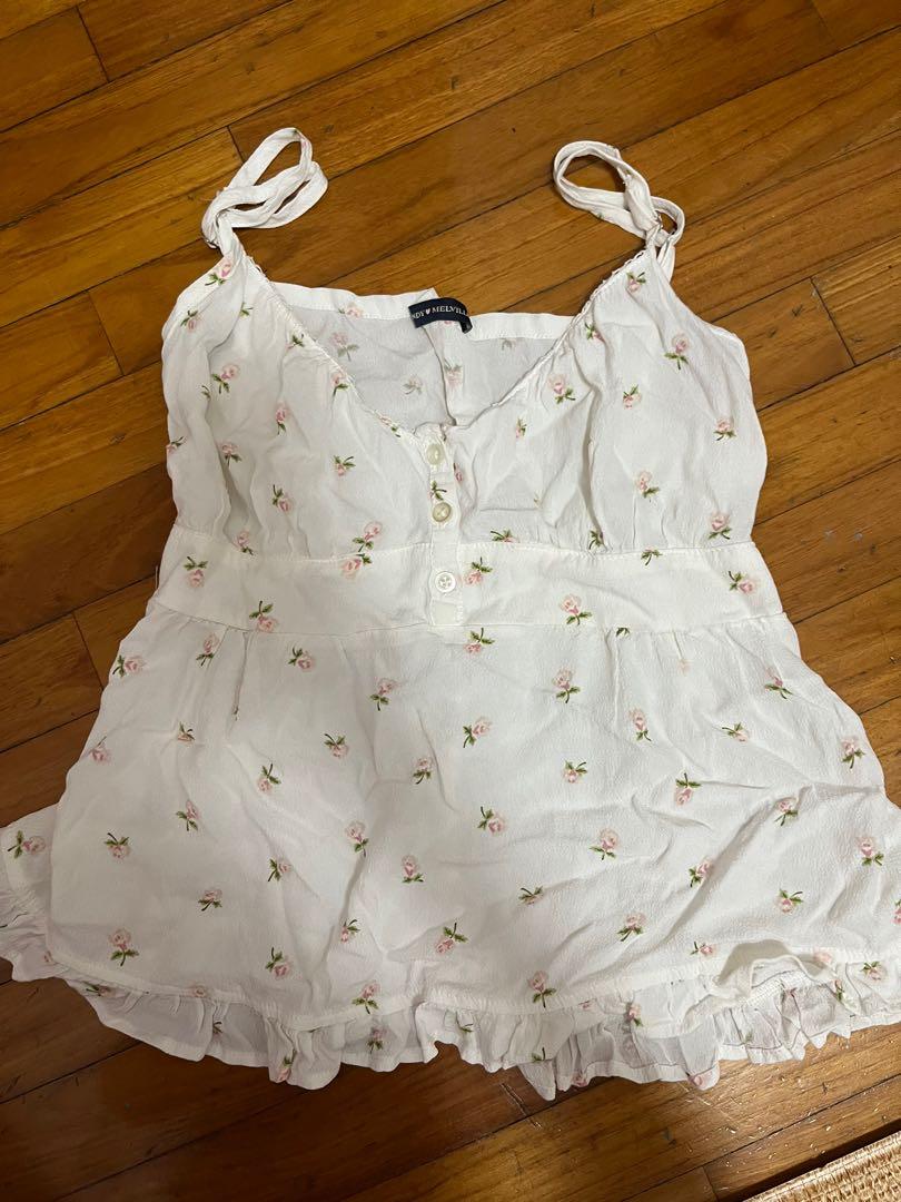 brandy melville crop tops & tanks: skylar floral, tiffany polka dot, amara heart  tank etc rare & trending, Women's Fashion, Tops, Sleeveless on Carousell