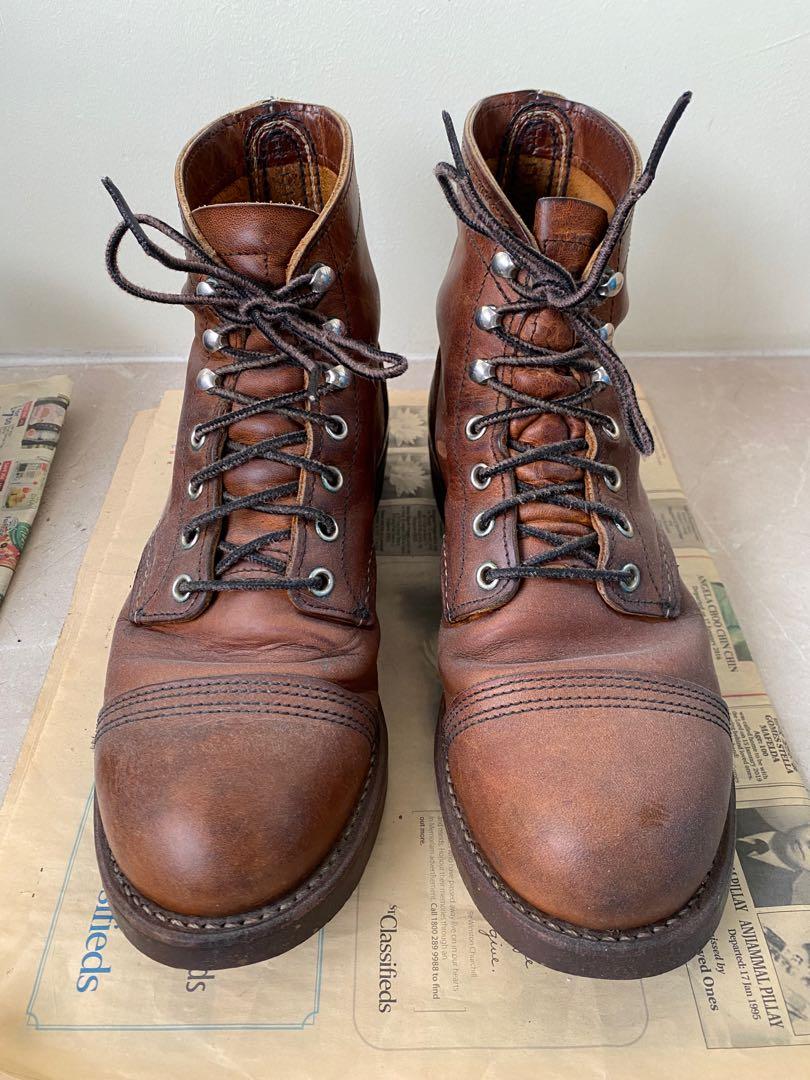 Red Wing Iron Ranger Boots US7.5, Men's Fashion, Footwear, Boots