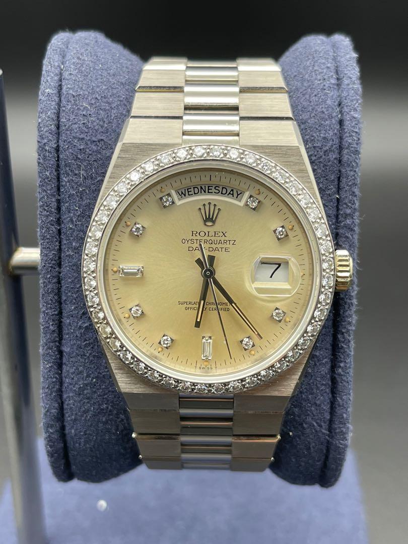 Rolex oysterquartz day date with diamonds on sale