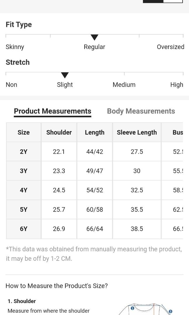 Shein girls size chart sales