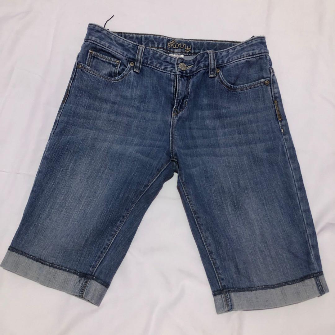 Skinny Denim Shorts, Fesyen Wanita 