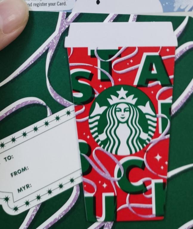 Starbucks Christmas Cards 2021 Starbucks Christmas 2021 Red Cup Card Tickets Vouchers Gift Cards Vouchers On Carousell