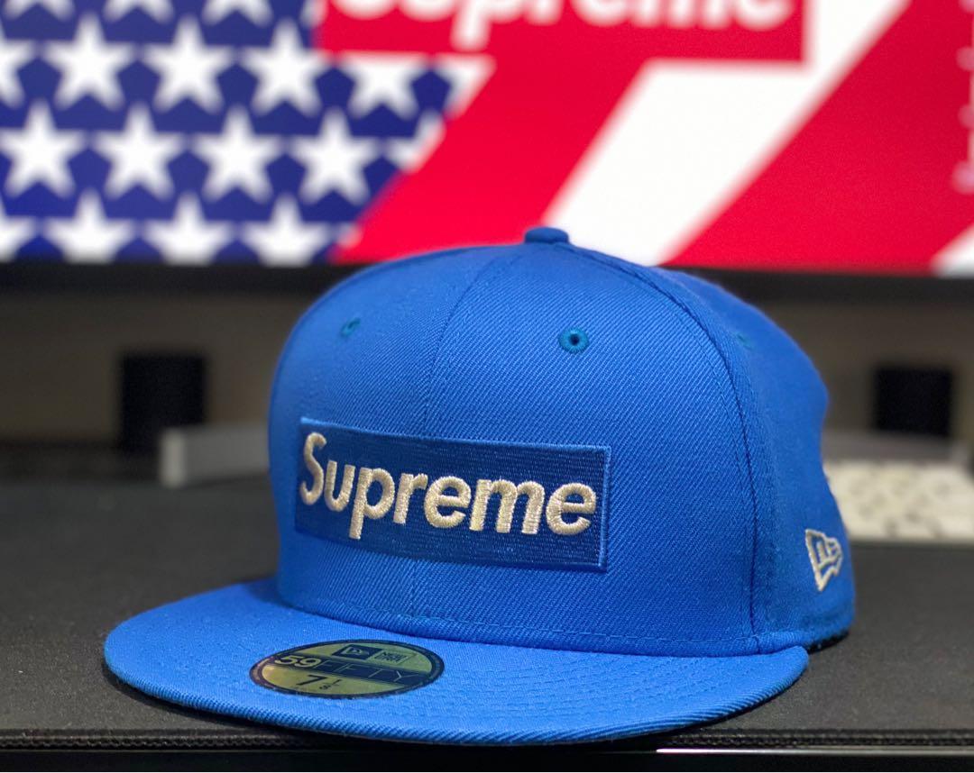 Supreme $1M Metallic Box Logo Blue Cap Snapback