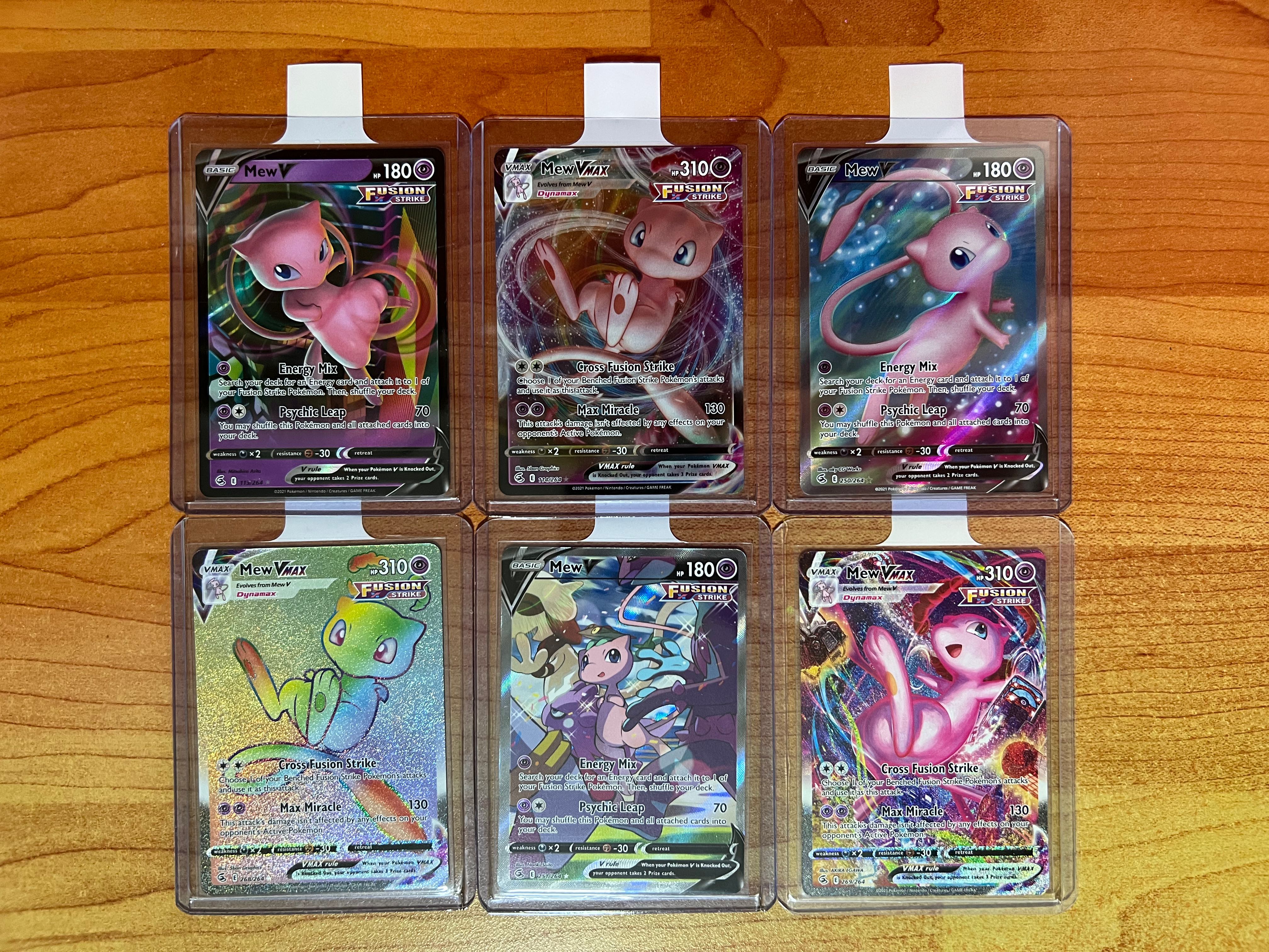  Mew V & Vmax Card Set - Fusion Strike 113/264 & 114/264 -  Pokemon Ultra Rare Card Lot : Toys & Games