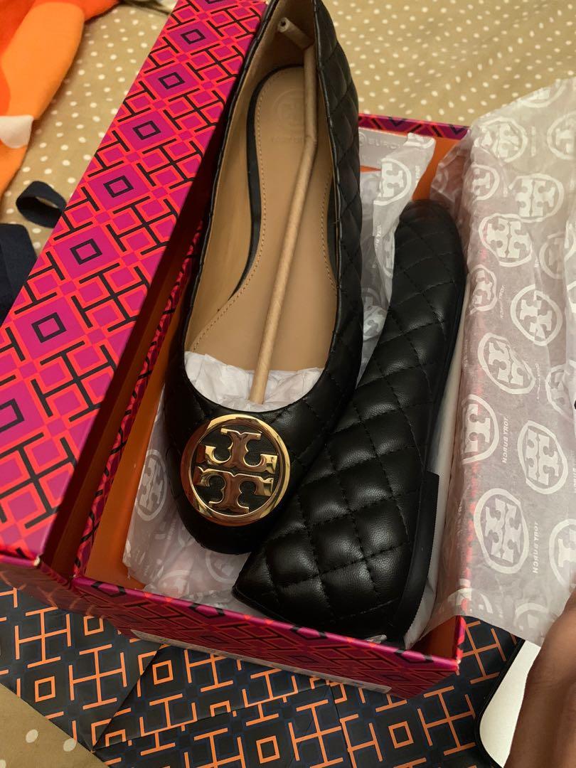 Tory Burch Benton 2 Quilted Ballet Flat, Luxury, Accessories on Carousell