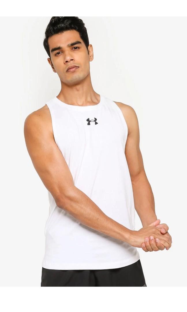 Under Armour Baseline Cotton Tank Top White