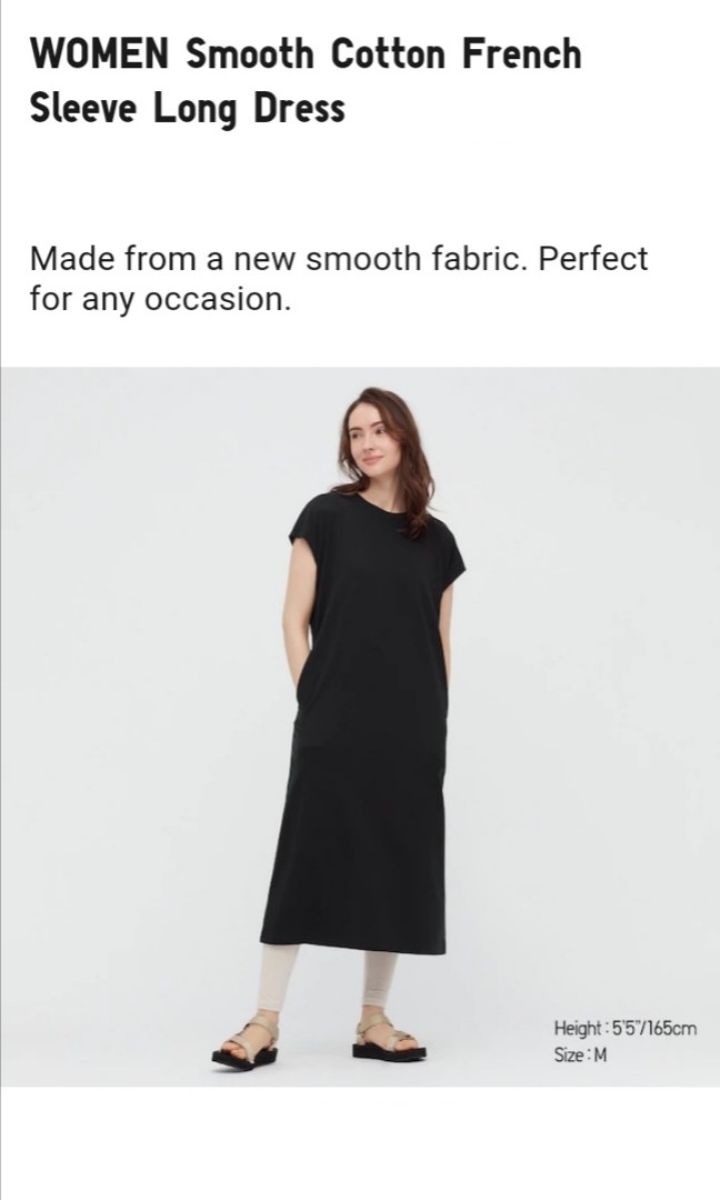 Uniqlo mercerized deals french sleeve dress