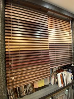 SIZE45 to 210cm Real Hard Wood Venetian Blinds Shad Window Blind 50mm Slats 1.2m 