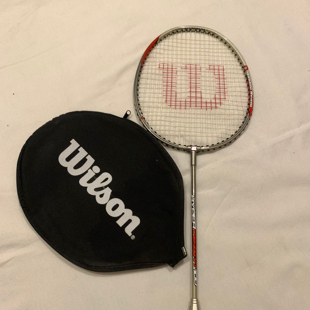 Wilson badminton racket hyper team, Sports Equipment, Sports and Games, Racket and Ball Sports on Carousell