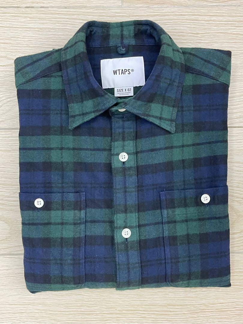 WTAPS UNION L/S SHIRT FLANNEL BLUE - シャツ