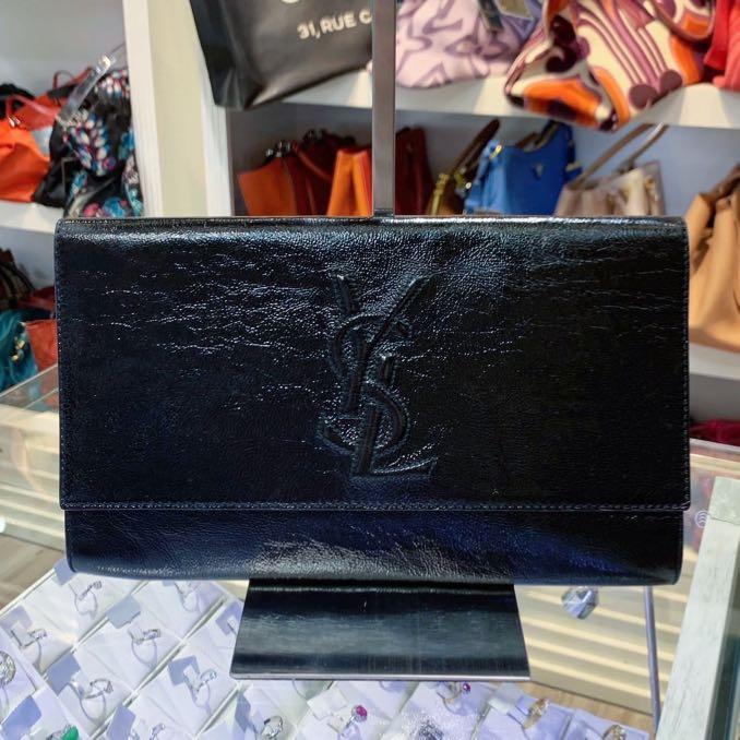 YSL Patent Clutch Luxury Bags Wallets on Carousell