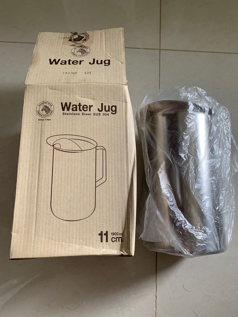 ZEBRA Stainless Steel Water Jug (1900cc), TV & Home Appliances, Kitchen