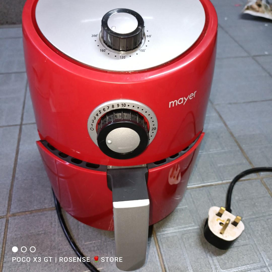 1.7L Mayer Mini Air Fryer MMAF201 Red 200 power Use 1 time for testing only, TV & Home