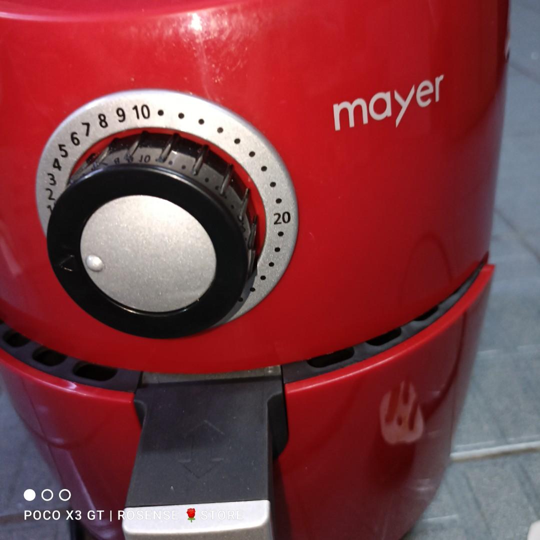 1.7L Mayer Mini Air Fryer MMAF201 Red 200 power Use 1 time for testing only, TV & Home